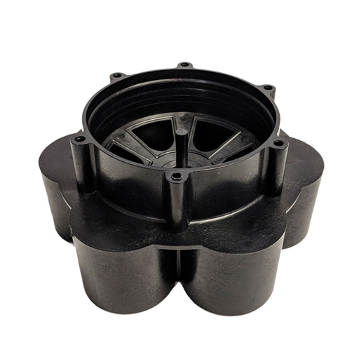 Base inferior válvula mini FIMCO opciones de 4 y 6 salidas de 1 1/4"