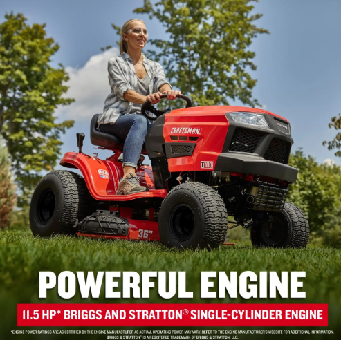 Tractor cortador de césped Craftsman 36" 11,5 hp