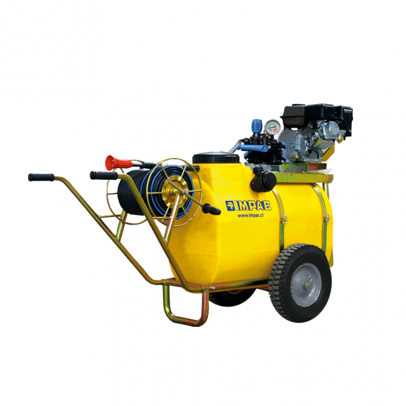 Carretilla 150L. Bomba Strip 17/20. Motor 7HP c/Enrollador y 50m manguera