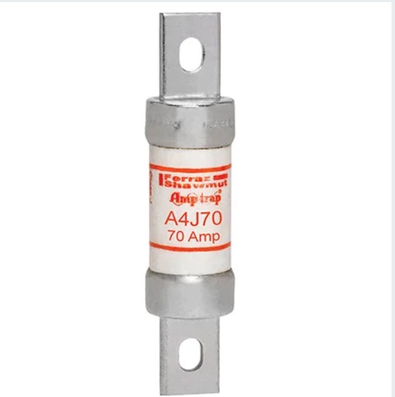 Fusible Mersen serie A4J, clase J, acción rápida,  600VAC, 300VDC