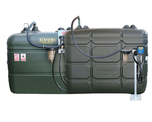 Kit Dieselmax, estanque doble pared, bomba 12V o 220V, filtro 5 micras, 1000L o 2000L