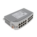 Narrow Ethernet switch, sixteen RJ45 ports with 10/100/1000 Mbps on all ports