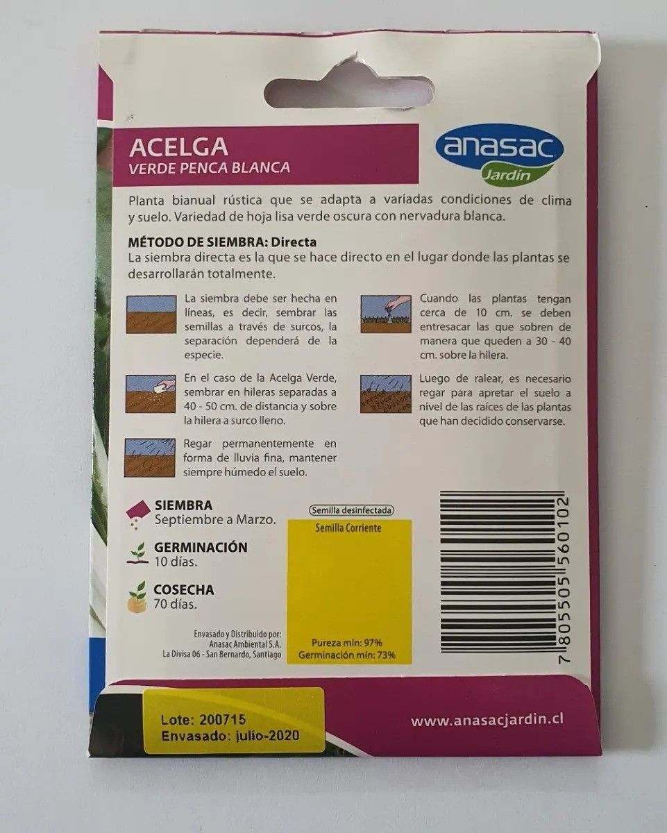 SEMILLA ACELGA 5 G