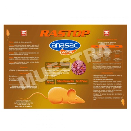RASTOP MOLIENDA TOFFEE 5 KG SACHET 20 G