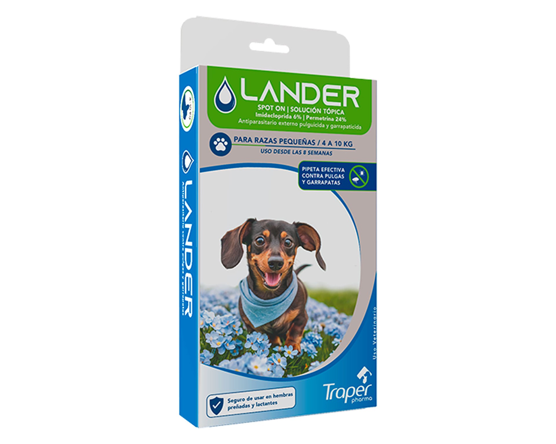 ANTIPARASITARIO LANDER PIPETA 4-10 KG 1 ML