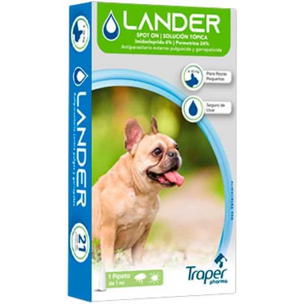 ANTIPARASITARIO LANDER PIPETA 10-25 KG 2.5 ML