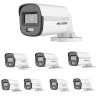 Kit HIK 8 bullets analogas Colorvu 2mp